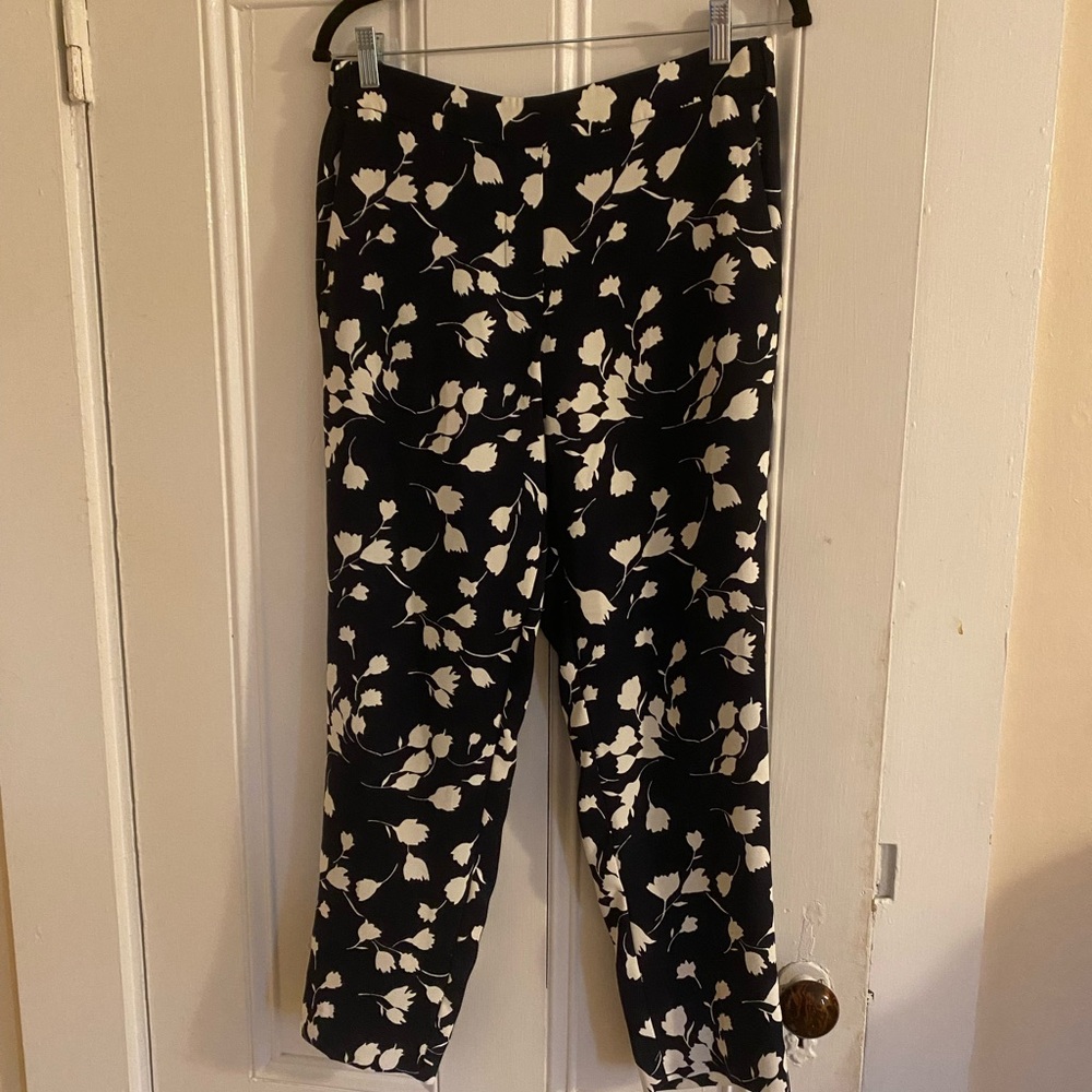 J.Crew Factory Jamie Pull-On Floral Pants - Size 10